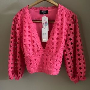 Sexy hot pink blouse